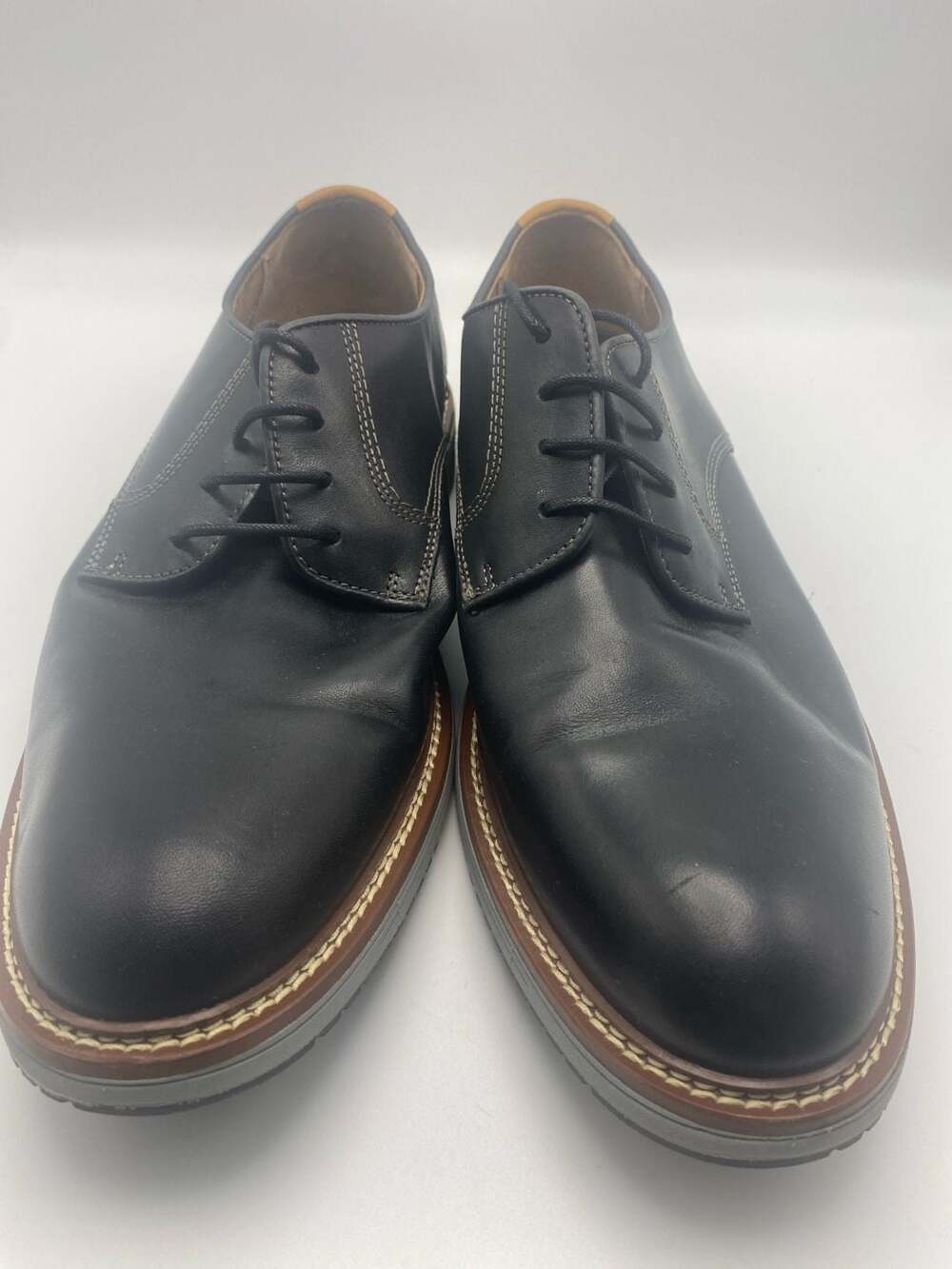 J&M Upton Plain Toe Oxford Black Trufoam  Shoes  Size 13 (DS1006)